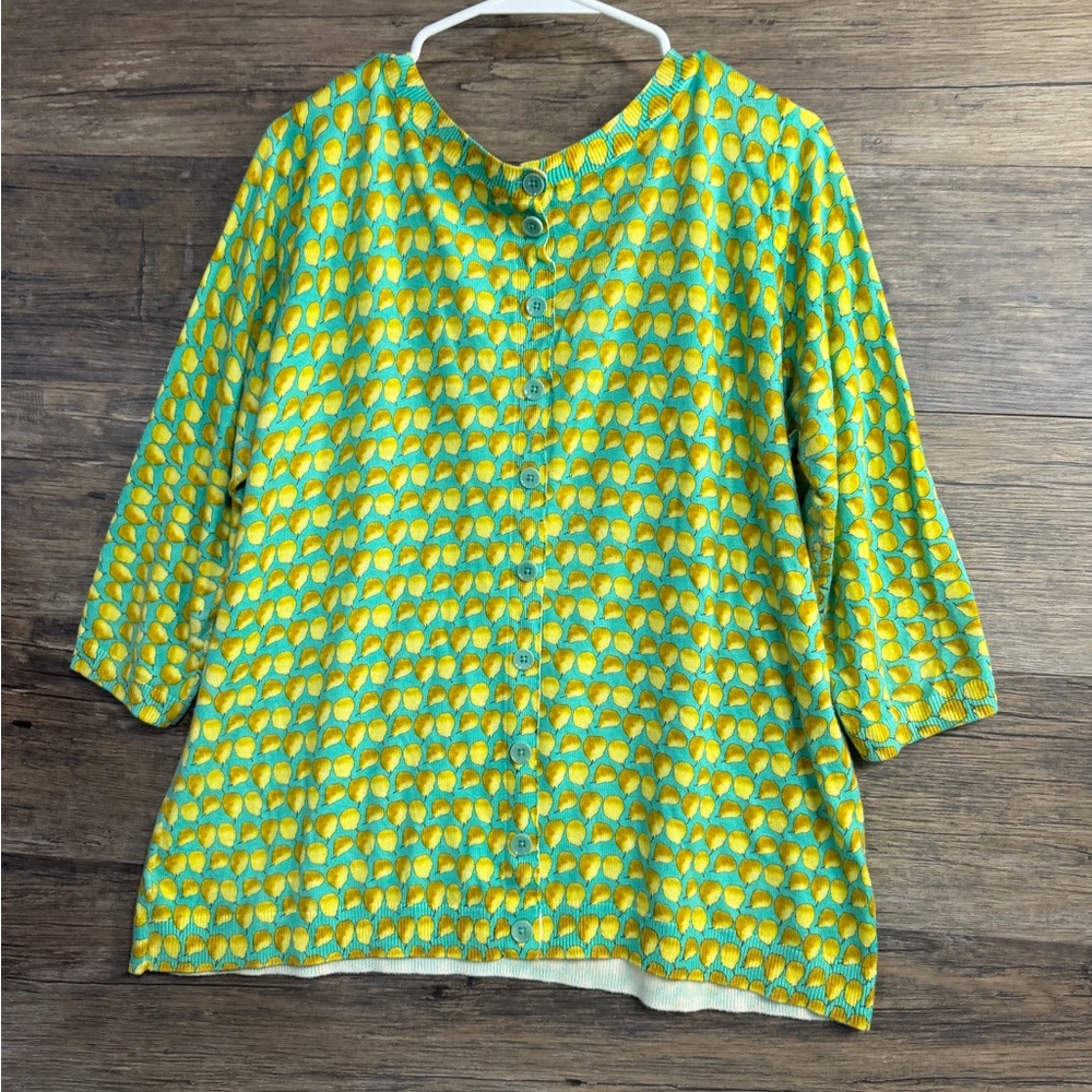 Talbots Multicolor Patterned‎ Pear Women's Sweater - Picture 2 of 6
